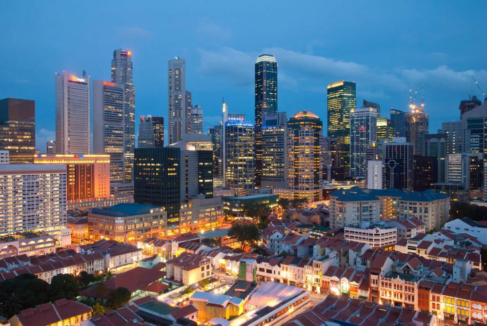 view of singapore city